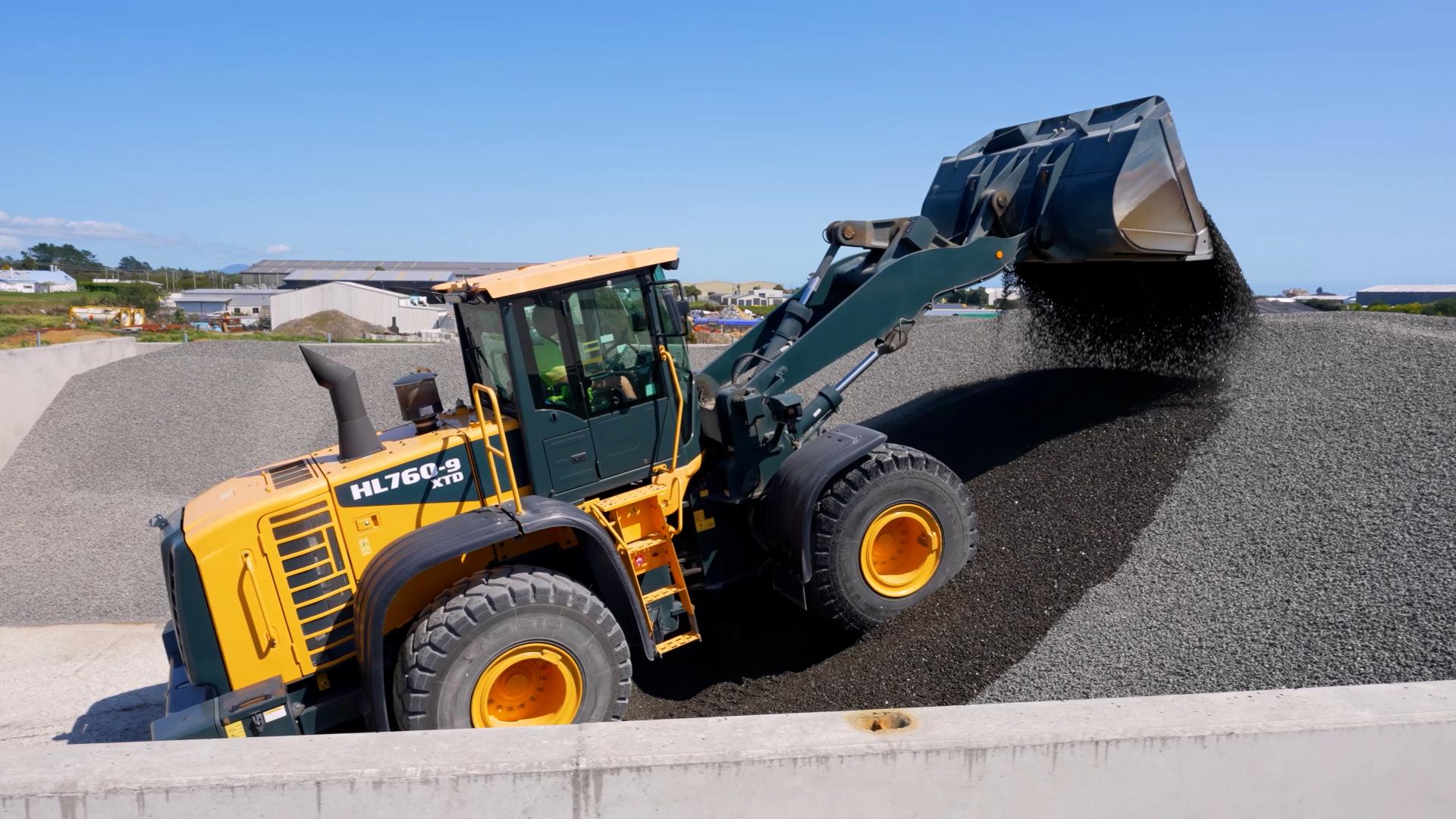 Loading getting stones for concrete